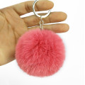 Keychain Factory Sell Fashion Faux Rabbit Fur Charm Pompom Keychain